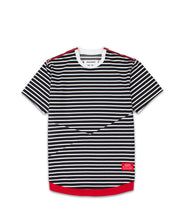 Load image into Gallery viewer, Jagged Edge Side Stripe Tee
