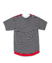 Load image into Gallery viewer, Jagged Edge Side Stripe Tee

